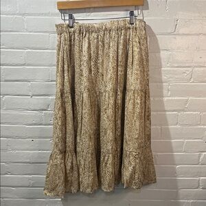 Tommy Bahama Gold Patterned Skirt